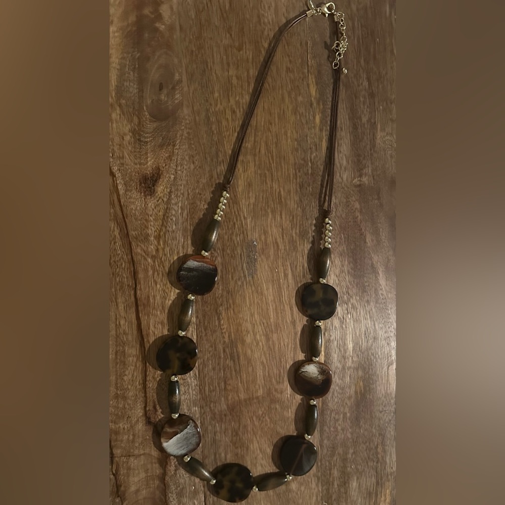 Chicos brown bead necklace
